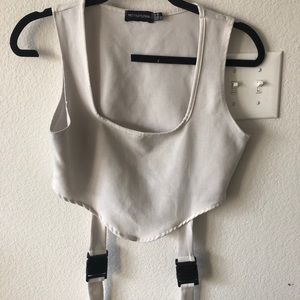 PrettyLittleThing White Crop
